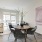 Large dining area with wood floors and access to the living room and kitchen 
